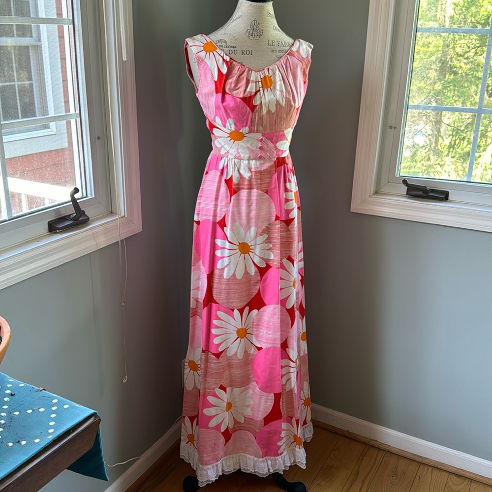 Vintage Andrade Resort Shops Hawaiian maxi dress 60’s/70’s EVC size XS/small - Picture 1 of 8